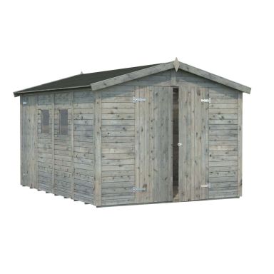 Palmako Dan Förråd 10,1 m²/inv. 9,9 m², grå impregnerad