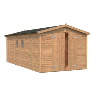 Palmako Dan Förråd 15 m²/inv. 14,2 m², brun impregnerad