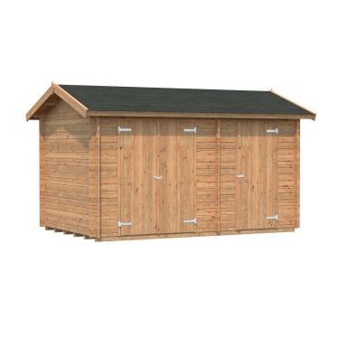 Palmako Jari Förråd 9,4 m²/inv. 8,9 m², brun impregnerad