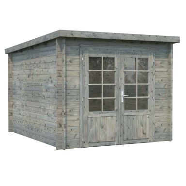 Palmako Ella Stuga 7,2 m²/inv. 6,9 m², utan golv, grå, impr.