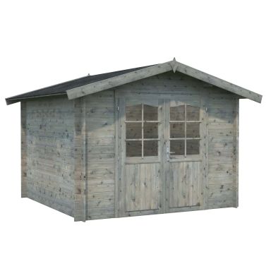 Palmako Lotta Stuga 7,6 m²/inv. 7,3 m², utan golv, grå, impr.