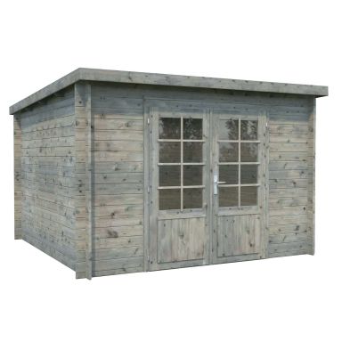 Palmako Ella Stuga 9 m²/inv. 8,7 m², utan golv, grå, impr.