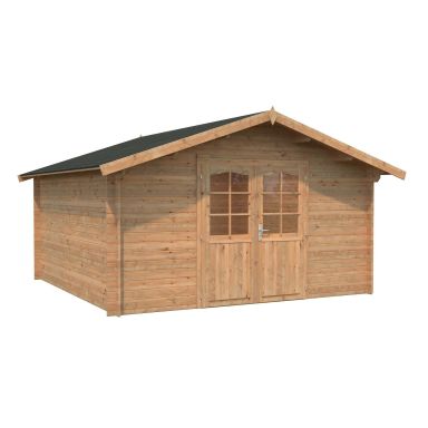 Palmako Lotta Stuga 14,4 m²/inv. 13,9 m², utan golv, brun, impr.