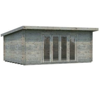 Palmako Lea Stuga 20,1 m²/inv. 19,4 m², grå impregnerad