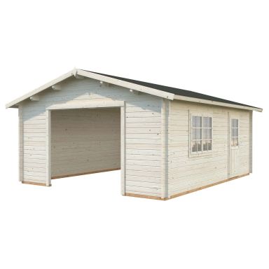 Palmako Roger Garage 24,8 m²/inv. 23,9 m², utan dörrar, impr. natur