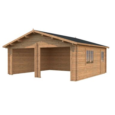 Palmako Roger Garage 29,3 m²/inv. 28,4 m², utan port brun, impr.