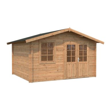 Palmako Klara Stuga 10,8 m²/inv. 10,4 m², utan golv, brun, impr.