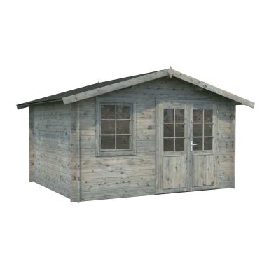 Palmako Klara Stuga 10,8 m²/inv. 10,4 m², utan golv, grå, impr.