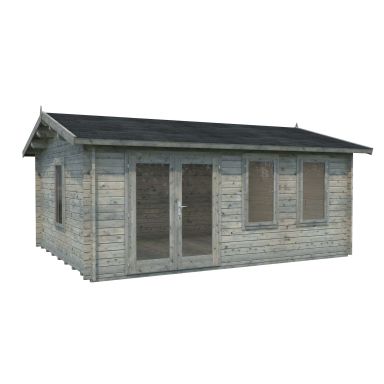 Palmako Iris Stuga 19,9 m²/inv. 19,1 m², grå impregnerad