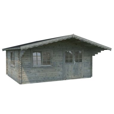 Palmako Sally Stuga 19,9 m²/inv. 19,1, grå impregnerad