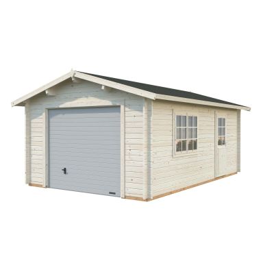 Palmako Roger Garage 19,8 m²/inv. 19 m², med port, impr. natur