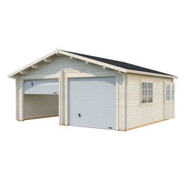 Palmako Roger Garage 29,3 m²/inv. 28,4 m², med port, impr. natur