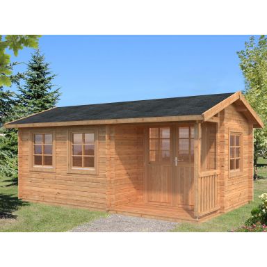 Palmako Susanna Stuga 15,3 m²/inv. 12,4 m², brun impregnerad