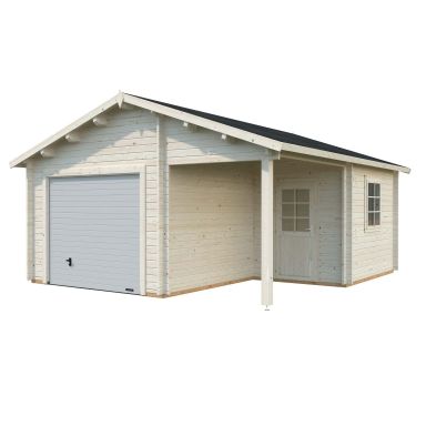 Palmako Roger Garage 28,1 m²/inv. 21,9+5,2 m², med port, impr. natur