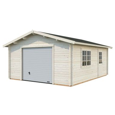 Palmako Roger Garage 24,8 m²/inv. 23,9 m², med port, impr. natur
