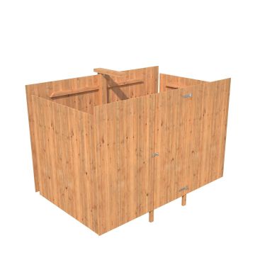 Palmako 102782 Förråd inv. 6,2 m², till Karl 101026, brun, impr.