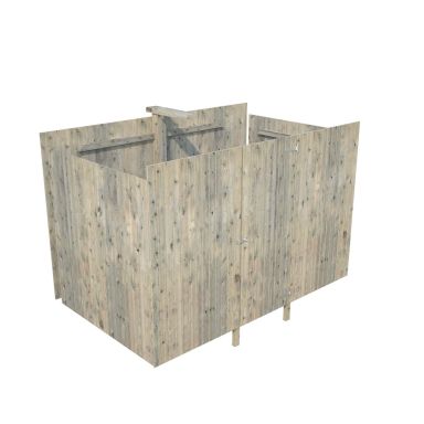 Palmako 102784 Förråd inv. 6,2 m², till Karl 101028, grå, impr.