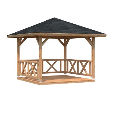 Palmako Betty Paviljong 9 m², utan golv, brun, impregnerad