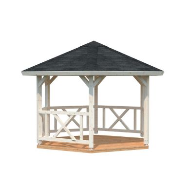 Palmako Betty Paviljong 9,9 m², utan golv, impregnerad natur