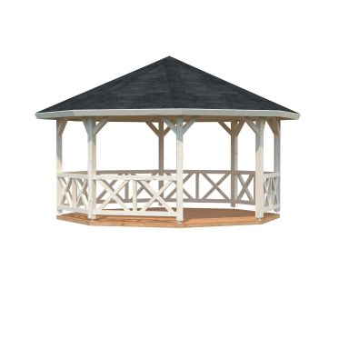 Palmako Betty Paviljong 18 m², utan golv, impregnerad natur