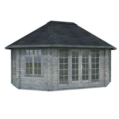 Palmako Hanna Lusthus 21 m²/inv. 20,3 m², grå impregnerad