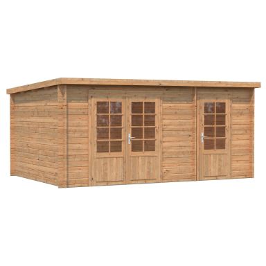 Palmako Ella Stuga 13,5 m²/inv. 13,1 m², utan golv, brun, impr.