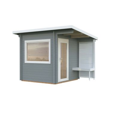 Palmako Sanna Bastu 4,4 m², Invändig 4,1 m², ljusgrå + vit