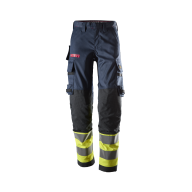 Snickers Workwear ProtecWork 6764 Varselbyxa varsel, marinblå/gul, dam, klass 1, flamskydd