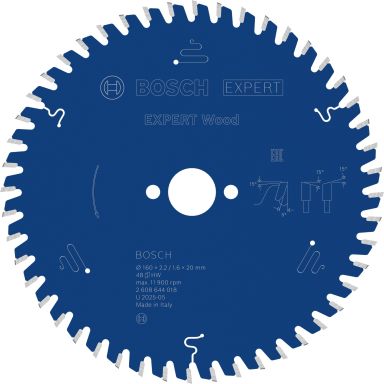 Bosch 2608644018 Cirkelsavklinge 160X20X2.2 mm, 48T
