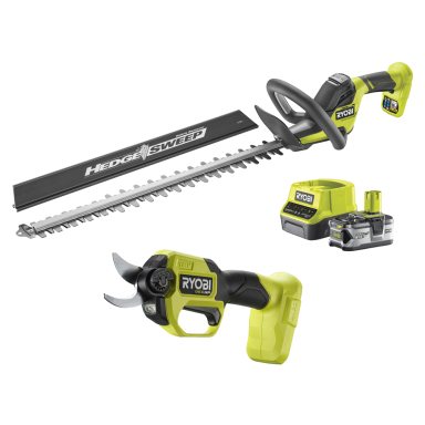 Ryobi RY18HT55A-140 + RY18SCXA-0 Trädgårdspaket