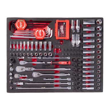 Milwaukee 4932500756 Hylsy- ja räikkäsarja ¼″ ja ⅜″, 153-osainen
