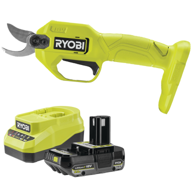 Ryobi RY18SCA-0 + RC18120A-120C Sekatör med batteri och laddare