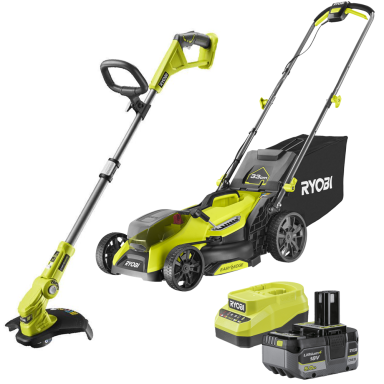 Ryobi OLT1832A+RY18LMX33A+RC18120A-150X Trädgårdspaket