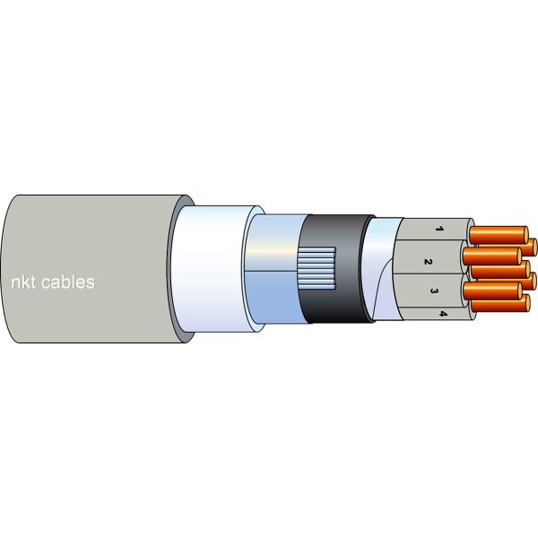 Ohjauskaapeli NKT TEL3300021 EQLR, Dca, kela 500 m 7x1,5 mm²