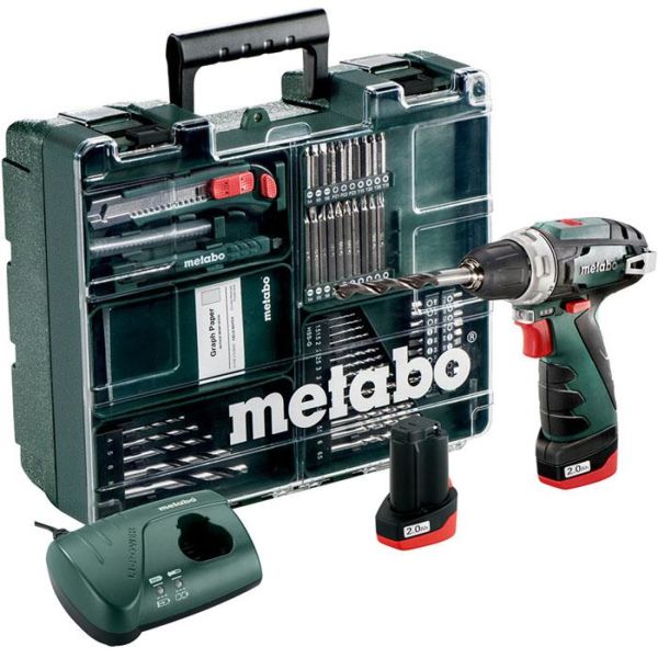 Skruemaskine Metabo POWERMAXX BS BASIC SET med batteri og oplader 