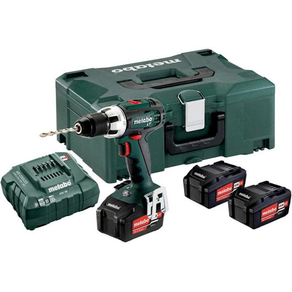 Skruemaskine Metabo BS 18 LT SET med 3 stk 4,0 Ah batterier og oplader 