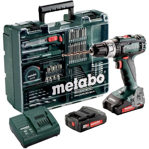 Skruvdragare Metabo BS 18 L SET med 2 st 2,0 Ah batterier och laddare 