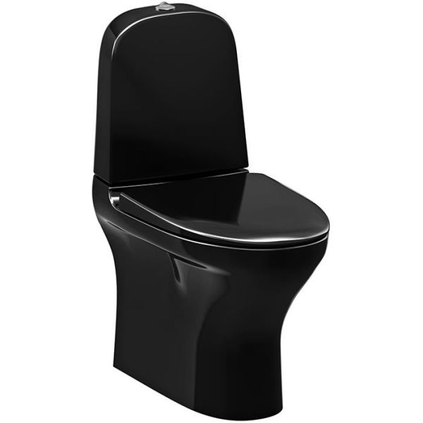 Toalettstol Gustavsberg Estetic 8300 med soft-close, svart 