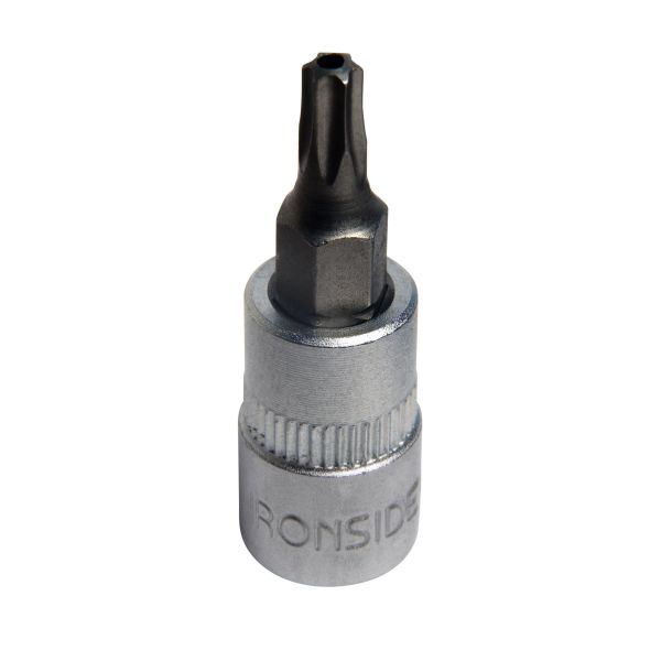 Bits toppe Ironside 116408 Torx, med hul, 1/4" TX20