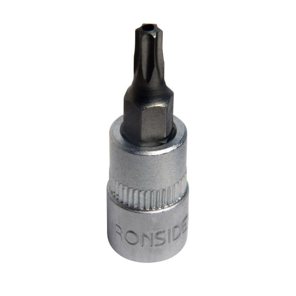 Bits toppe Ironside 116409 Torx, med hul, 1/4" TX25