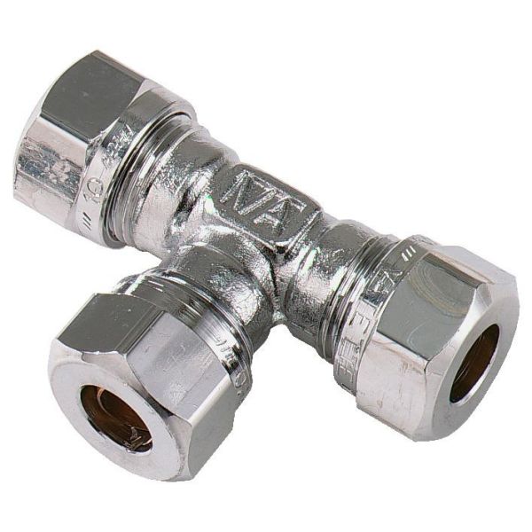T-stykke Vatette FG037040020 90°, forkromet 12 mm