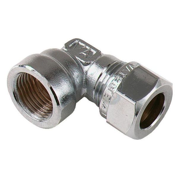 Overgangsvinkel Vatette FG036053520 90°, forkromet, indvendigt gevind 15mm x G15
