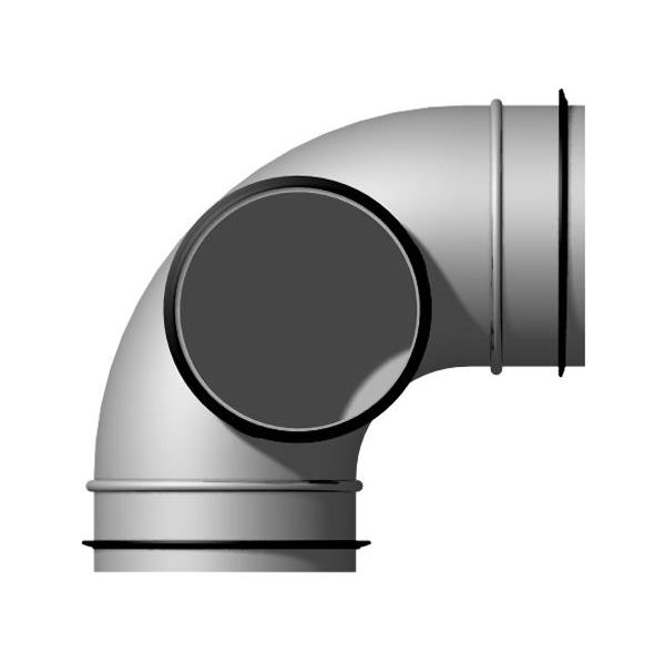 Rensbend FläktGroup BDEB-90-016-3 90° Ø 160 mm