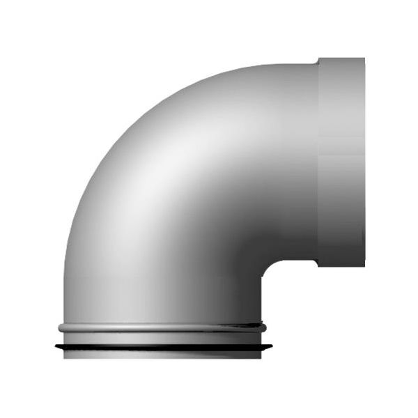 Kort bøjning FläktGroup BDEB-90-020-4-2 nippel x ærme Ø 200 mm
