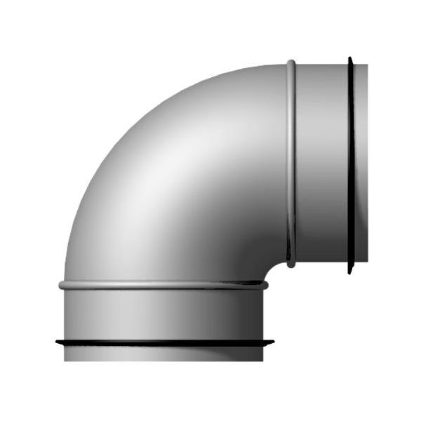 Kort bøjning FläktGroup BDEB-90-040-4 nippel x nippel Ø 400 mm