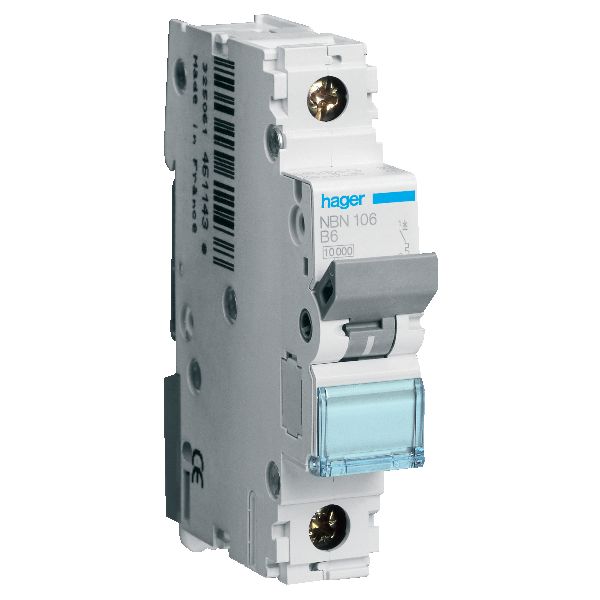 Miniatyrbryter Hager MBN125 1-polet, 6 kA, B-karakteristikk 25A