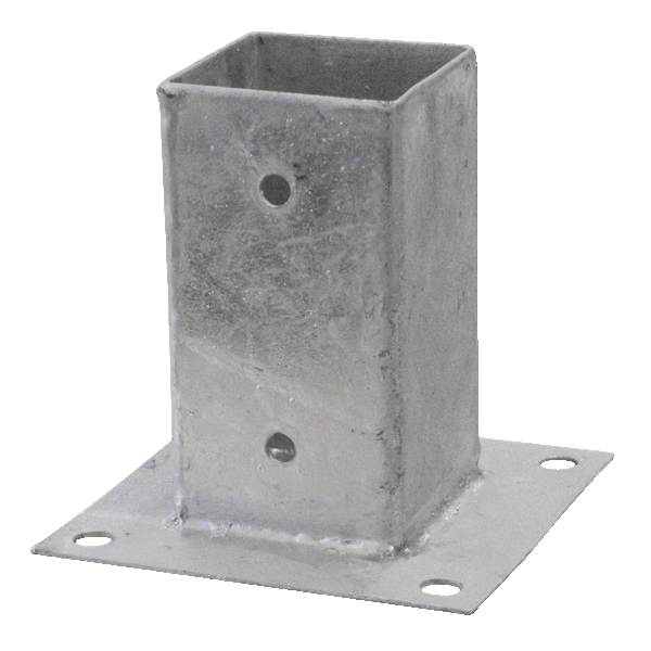 Stolpebeslag Joma 6127301 med plade 2 x 73 x 73 x 150 mm
