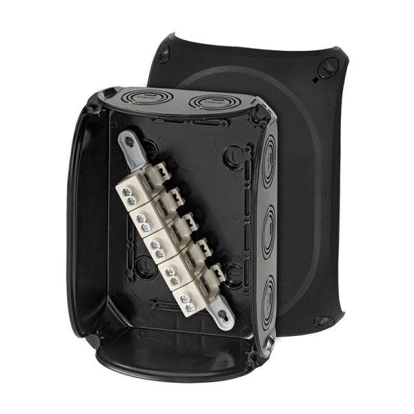 Kopplingsdosa Hensel KF 1610 B svart, IP66, glasfiber, 10 mm² 155x210 mm