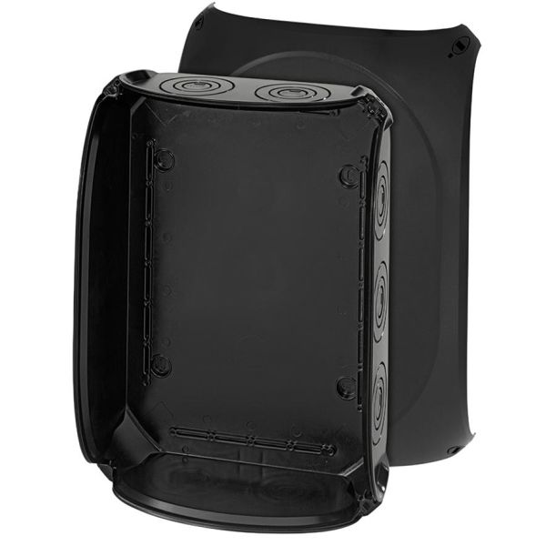 Kytkentärasia Hensel KF 5000 B musta, IP66, lasikuitu, ilman liitintä 255x355x122 mm
