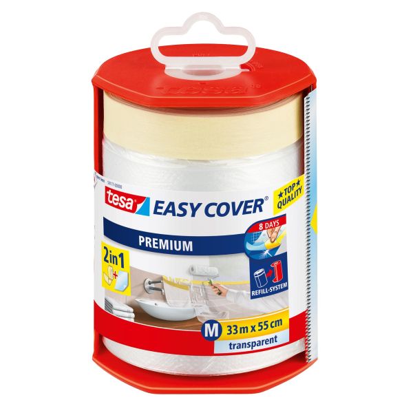 Beskyttelsefolie Tesa Easy Cover 4368 med maskeringstape 